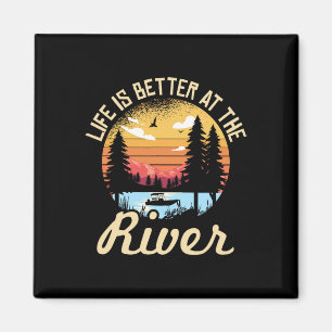 Leven is beter bij de rivier voor een rivier kampe magneet