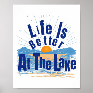 Leven Is Beter Bij Het Meer Bum Vissen Boot Gif Poster
