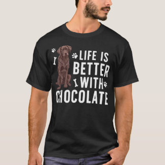 Leven Is Beter Chocolade Labrador Eigenaar Chocola T-shirt