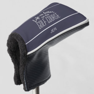 Leven is Beter Golf Citaat Blauw Beschermende Putt Golfheadcover