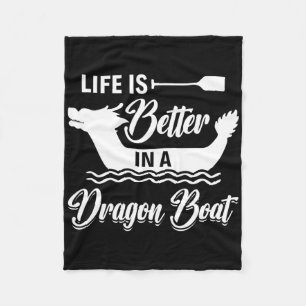 Leven Is Beter In Een Drakenboot - Drakenbootvaren Fleece Deken
