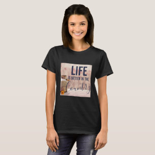 Leven is beter in het landelijke quote met melkkan t-shirt