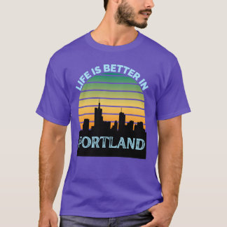 Leven Is Beter In Portland Portland Silhouet Portl T-shirt