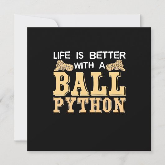 Leven Is Beter Met Een Balpython Kaart (Voorkant)