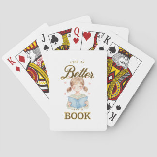 Leven is beter met een boek pokerkaarten set