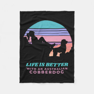 Leven is beter met een Cobberdog distressed dames Fleece Deken