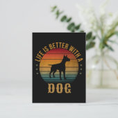 LEVEN IS BETER MET EEN DOG BRIEFKAART (Staand voorkant)