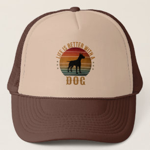 LEVEN IS BETER MET EEN DOG TRUCKER HAT TRUCKER PET