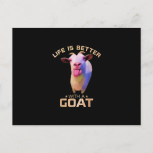 Leven Is Beter Met Een Geit Cadeau Uitnodiging Briefkaart