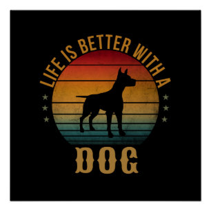 LEVEN IS BETER MET EEN HOND POSTER PERFECT POSTER