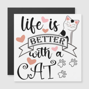 Leven is beter met een kat citaat slogan