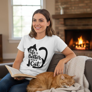 Leven is beter met een kat Dames T-shirt