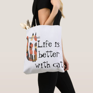 Leven is beter met een kat draagtas