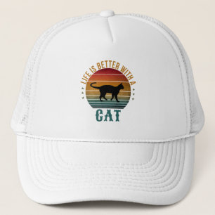 LEVEN IS BETER MET EEN KAT  TRUCKERHOED TRUCKER PET