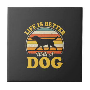 Leven Is Beter Met Een Retro Hond Tegeltje