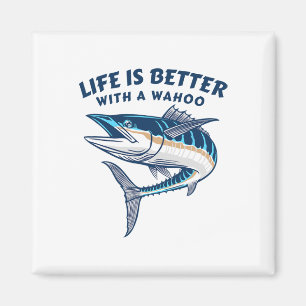 Leven is beter met een Wahoo grappige zoutwatervis Magneet