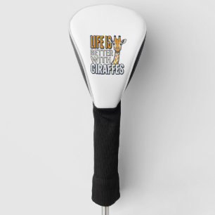 Leven is beter met giraffen vintage shirt ontwerp_ golfheadcover