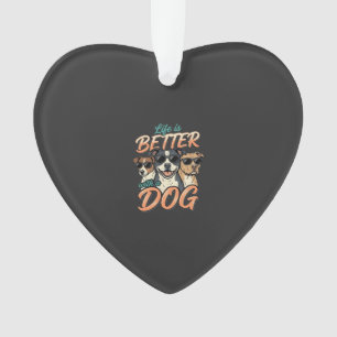 Leven Is Beter Met Hond Vector Ornament