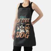 Leven Is Beter Met Hond Vector Schort (Insitu)