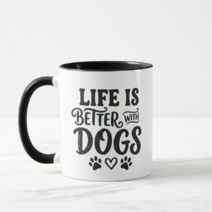Leven is beter met honden mok - Poot koffiekopje c