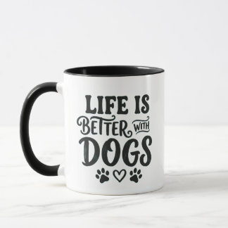 Leven is beter met honden mok - Poot koffiekopje c