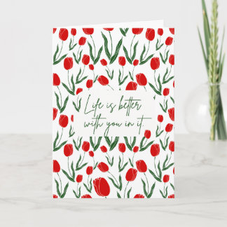 Leven is beter met jou erin  Wenskaart Kaart