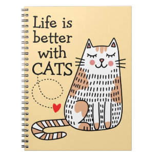 Leven Is Beter Met Katten Doodle Notitieboek