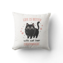 Leven is beter met kattenhaar overal, grappige kat