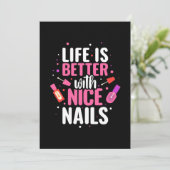Leven is beter met mooie nagels kaart (Staand voorkant)