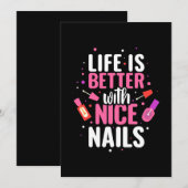 Leven is beter met mooie nagels kaart (Voorkant / Achterkant)