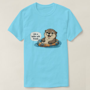 Leven Is Beter Met Vrienden – Schattig Minimalisti T-shirt