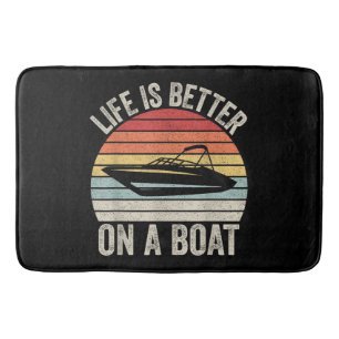  leven is beter op een bootkapitein varen P Badmat