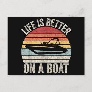 leven is beter op een bootkapitein varen P Briefkaart