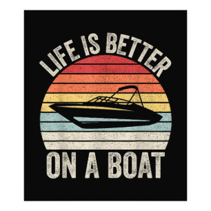 leven is beter op een bootkapitein varen P Foto Afdruk