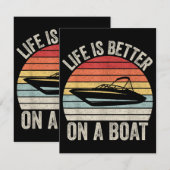  leven is beter op een bootkapitein varen P Informatiekaartje (Voorkant / Achterkant)