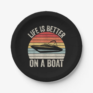  leven is beter op een bootkapitein varen P Papieren Bordje