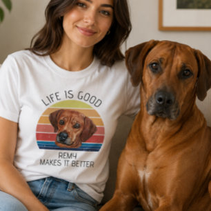 Leven is beter Rhodesian Ridgeback Persoonlijk  T-shirt