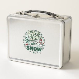 Leven Is Beter Sneeuw Kerstmis Sneeuwman Bomen Sne