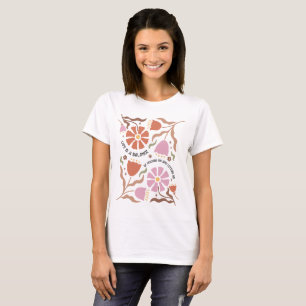 Leven is een balans tussen Boho-wildbloem aanhoude T-shirt