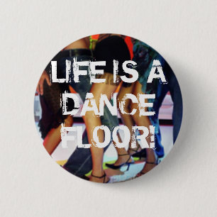 LEVEN IS EEN DANKSPROOR. RONDE BUTTON 5,7 CM