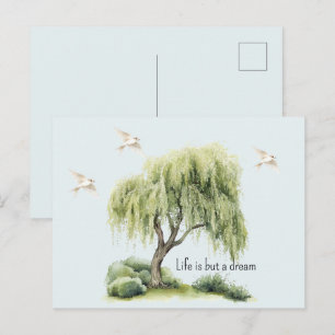 Leven is een droom Boom Vogels Briefkaart