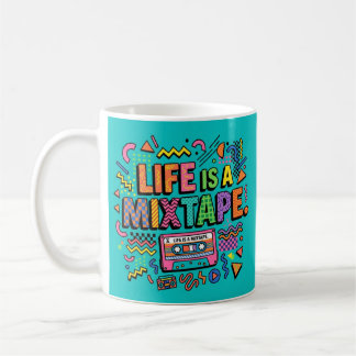 Leven is een mixtape Retro Cassettemuziek Koffiemok