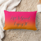 Leven is Goed Geniet Ervan Regenboog Lendenkussen Kussen (Deken)