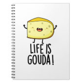 Leven Is Gouda Grappige Positieve Kaas Punt Notitieboek (Voorkant)