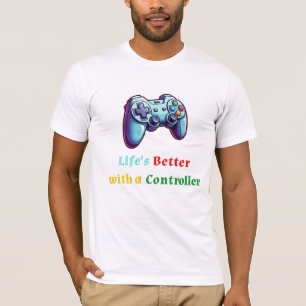 Leven is leuker met een controller t-shirt