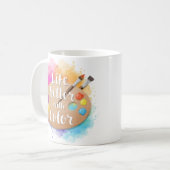 Leven is leuker met kleur – Watercolor Artist Mok (Voorkant links)