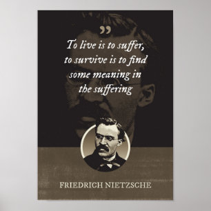 Leven is lijden, overleven is het vinden van wat poster