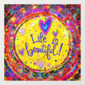 Leven is mooi  “Inspirivity” Raamsticker (Vel)