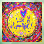 Leven is mooi  “Inspirivity” Raamsticker (Vel 3)