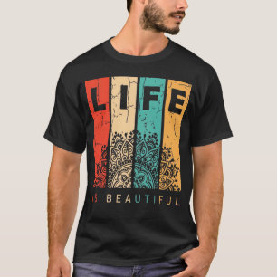 Leven Is Mooi Mandala Kleurrijk Positieve Vibes T-shirt